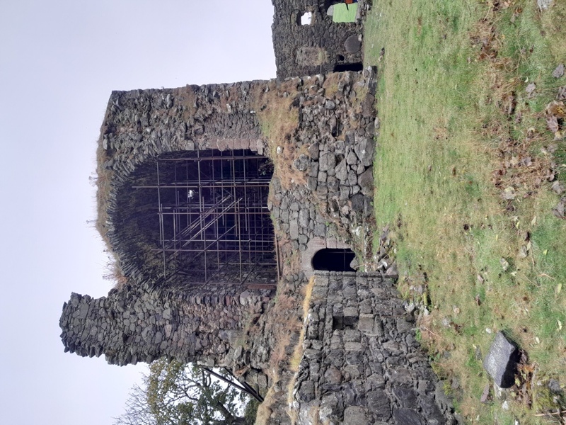 Partially collapsed Keep at Pitsligo Castle
