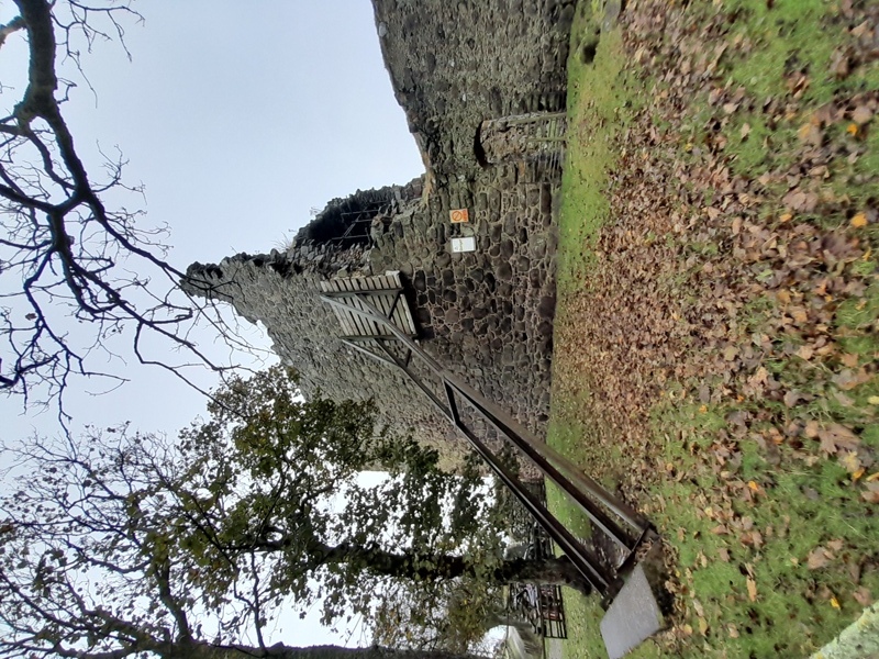 Pitsligo castle with supporting buttress