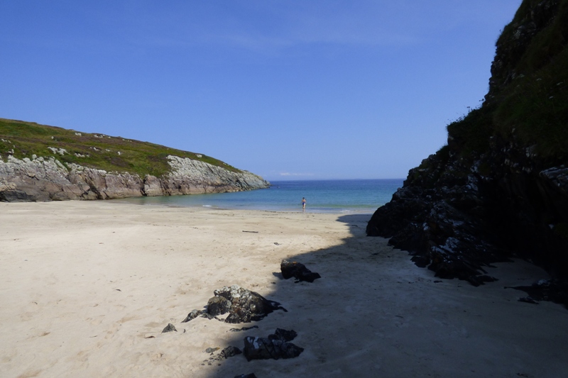 Going for a swim at Port Ghille Greamhair