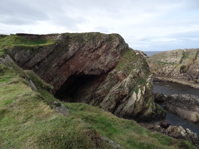 Caves near the Bow Fiddle Rock at Portknockie