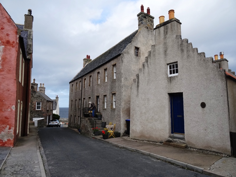 Looking down High Street to Portsoy Harbour