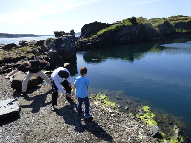 The Secret Scotland Stone Skimming team in training