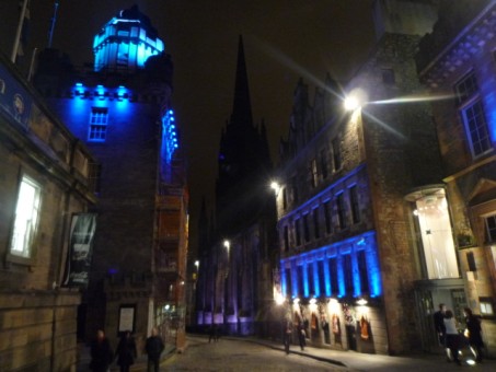 Royal Mile at night