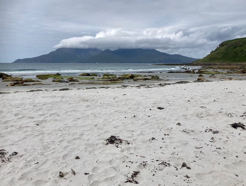 The Singing Sands at Lagg Bay on the Isle of Eigg