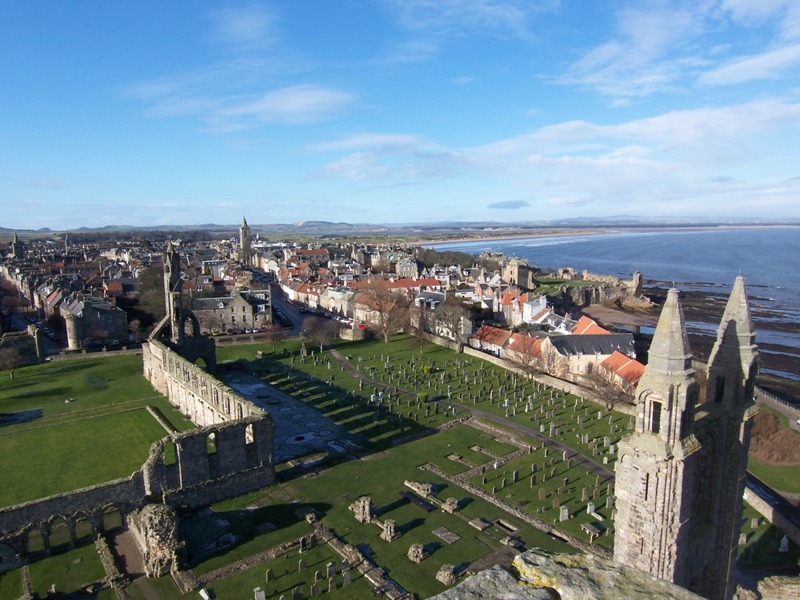 St Andrews viewed from top of St Rules Tower