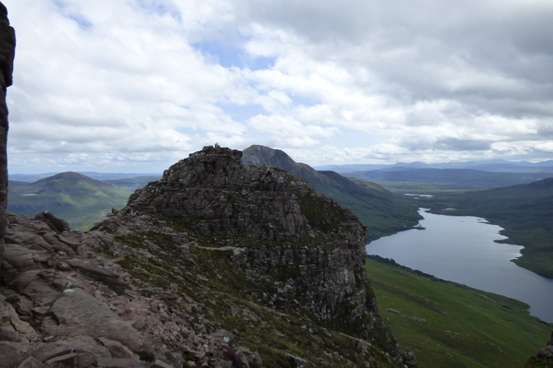 On Stac Pollaidh Ridge looking East to Cul Beag