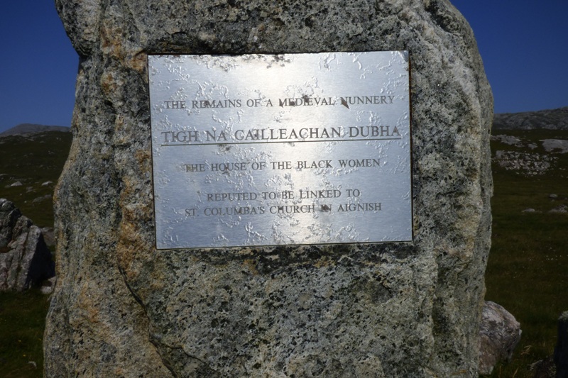 Stone marking site of the medieval nunnery at Mealastadh on Lewis