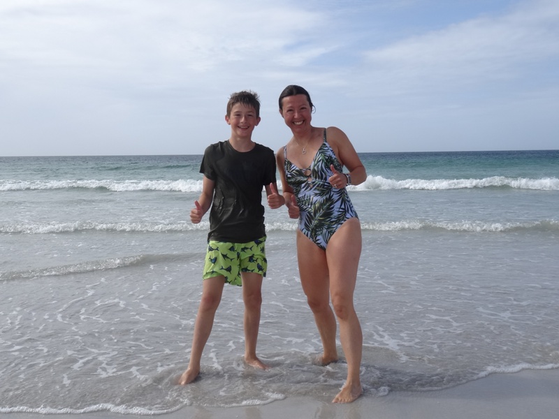 A popular vote for swimming at Bagh an Tuath beach on South Uist