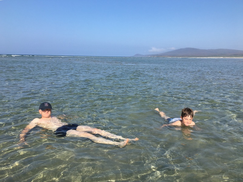 "Swimming" at Traigh Baile Aonghais