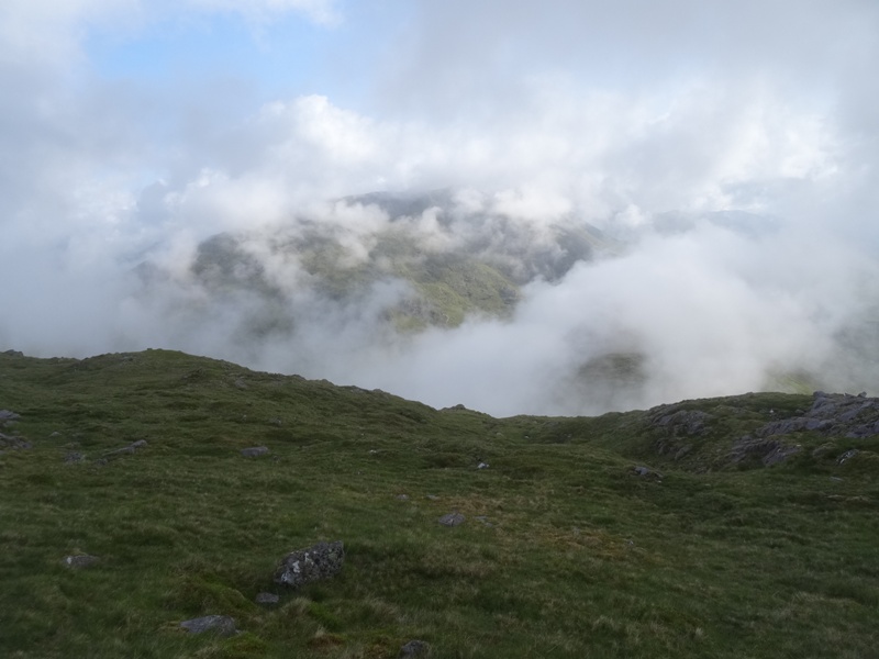 Low clouds on a Scottish Mountain