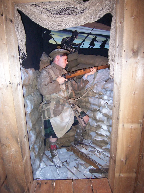 Trench Scene recreated at Black Watch Museum Perth