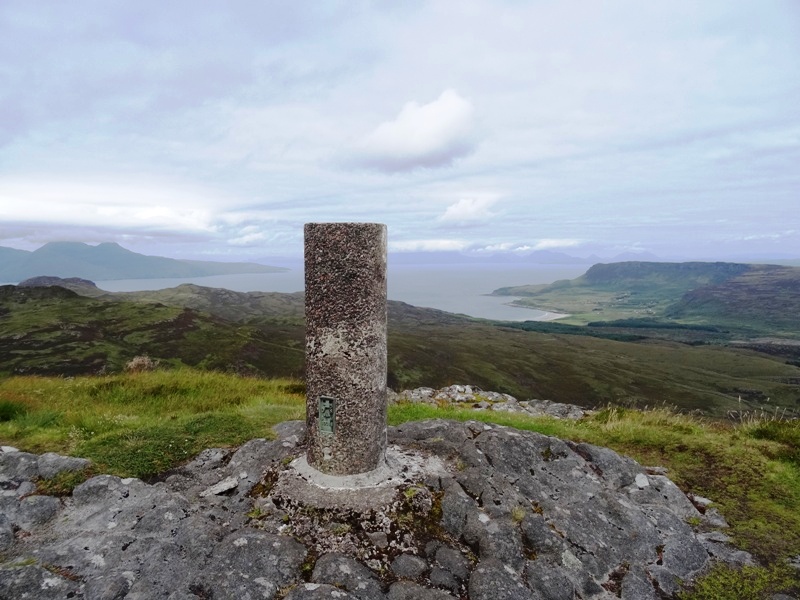 View looking north from trig point at summit of An Sgurr on Eigg