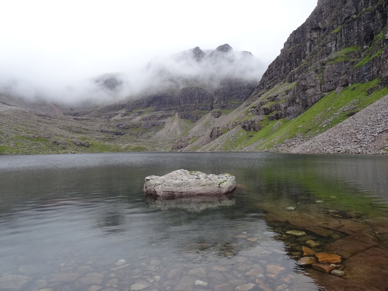 Triple Buttress hidden in low clouds