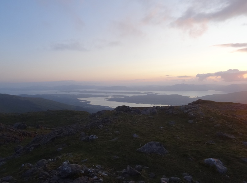 View from Creach Bheinn summit looking towards Isle of Lismore and Isle of Mull