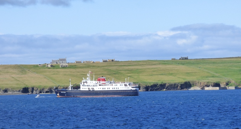 One of the smaller cruise ships that visits Orkney