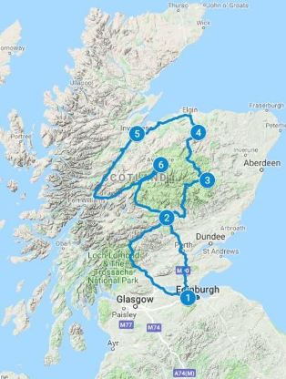 May for 7 days in Scotland using Whisky Explorer itinerary