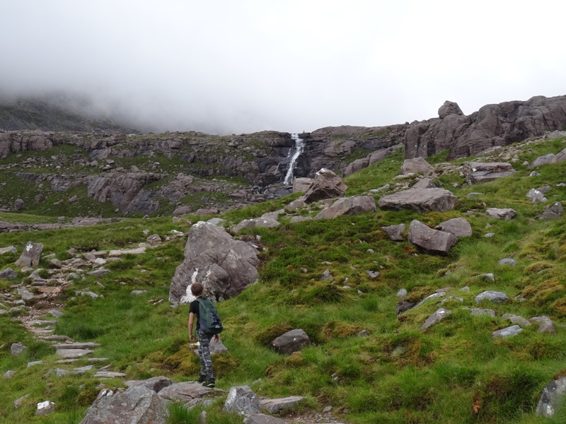 Waterfall at the outflow from Coire Mhic Fhearchair