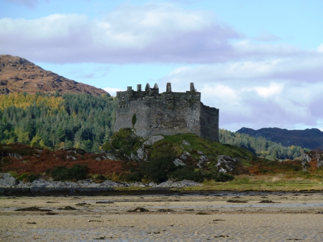Castle Tioram at low tide