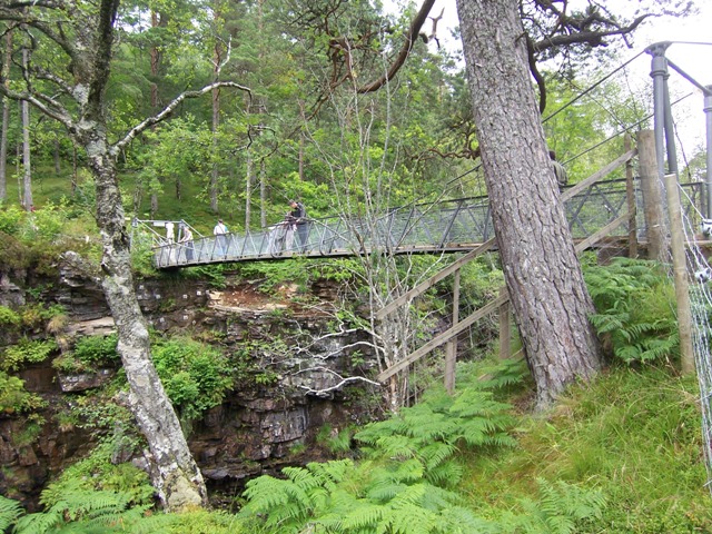 Victorian bridge at Corrieshalloch Gorge Victorian bridge at Corrieshalloch Gorge