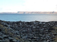 Slate wall by the sea